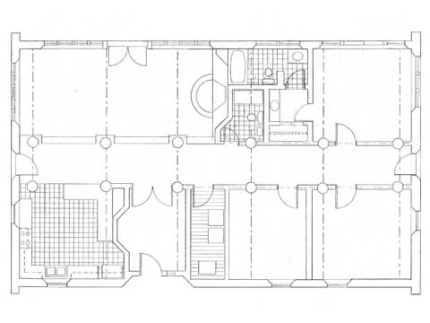 Bow Truss House I, floor plan