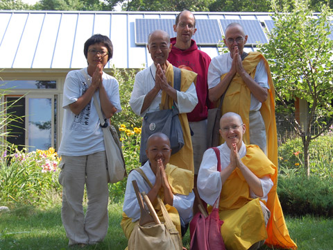 Buddhist monks visit Inglese residence