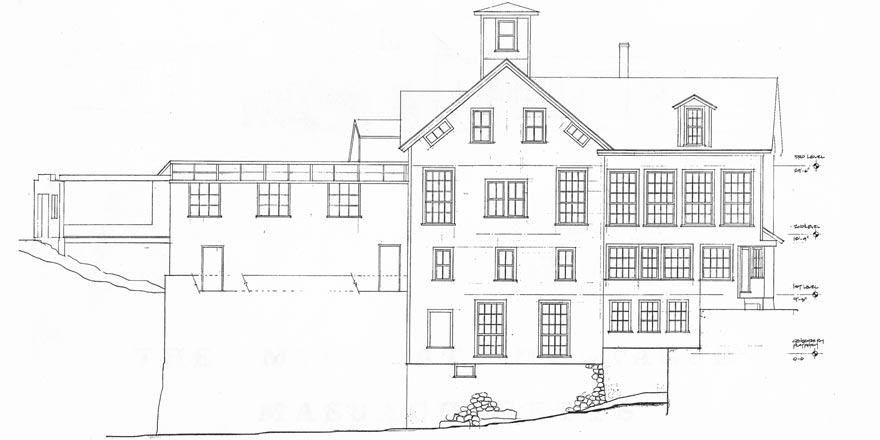 Montague Book Mill, east elevation
